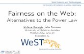 Fairness on the Web:  Alternatives to the Power Law (WebSci 2012)