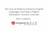 The Use of iPads to Enhance English Language Learning in Higher Education: Lessons Learned