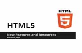 HTML5 New Features and Resources