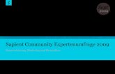 Sapient Community Expertenumfrage 2009