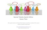 Social Media Quick Wins - Issue Two: Six quick wins to help find share-worthy content for your social media channels