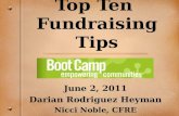Top Ten Fundraising Tips