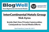 BlogWell San Francisco Case Study: InterContinental Hotels Group, presented by Nick Ayres