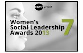 Women's Social Leadership Awards 2013 presentation