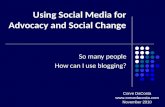 Using Social Media for Advocacy and Social Change