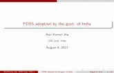 Foss adoption in Indian  Government Enterprise.