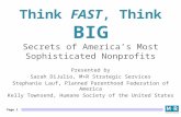 Think Fast, Think Big: Secrets of America's Largest Non-Profits"