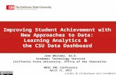 Improving Student Achievement with New Approaches to Data
