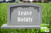 Leave Boldly Slides,  8/21/11