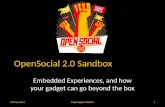 Open social 2.0 sandbox  ee and breaking out of the gadget box