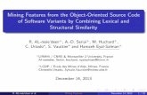 Mining Features from the Object-Oriented Source Code of Software Variants by Combining Lexical and Structural Similarity