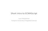Short intro to ECMAScript
