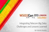 WSO2Con - Integrating Telecom Big Data: Challenges and Lessons Learned