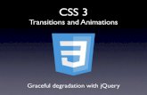 Css3 transitions and animations + graceful degradation with jQuery