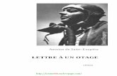 Antoine De Saint-Exupery - Lettre A Un Otage