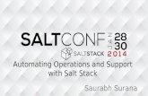 SaltConf14 - Saurabh Surana, HP Cloud - Automating operations and support with SaltStack