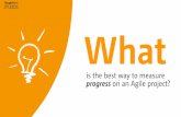 What is the best way to measure progress on an Agile project?