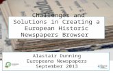 Challenges and solutions in creating a european historic newspapers browser