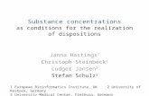 Substance concentrations as conditions for the realization of dispositions