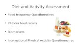 Diet and physical activity assessment