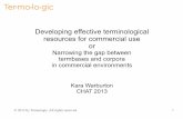 Closing the Gap between Corpora and Termbases, CHAT2013