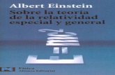 Sobre la teoria de la relatividad especial y general  .Albert Einstein