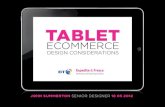 Tablet Interface Design Considerations