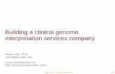 Building a clinical genome interpretation services company
