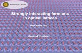 Strongly interacting fermions in optical lattices