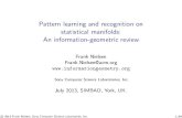 Pattern learning and recognition on statistical manifolds: An information-geometric review