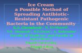 Ice cream as a possible method of spreading antimicrobial resistant pathogenic bacteria