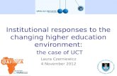 OAA12 - Institutional responses to the changing environment: The case of UCT