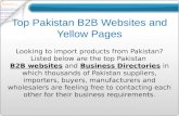 Top pakistan B2B websites and yellow pages