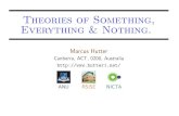 Theories of Something, Everything & Nothing.