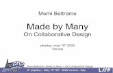 Made by Many: On Collaborative Design