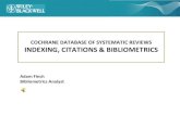 Cochrane Database of Systematic Reviews: Indexing, Citations & Bibliometrics