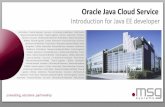 Java cloud service - And introduction for Java EE Developers