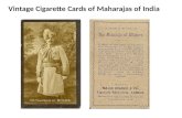 Vintage cigarette cards of maharajas of india