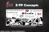 3 FP Concepts: Recursion, List Comprehensions and Monads
