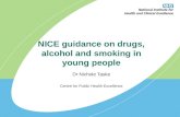 NICE guidance on drugs, alcohol and smoking in young people
