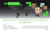 GWAVACon 2013: Why is third party archiving still neccessary?