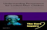 Understanding permanence for looked after children