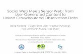 Social Web Meets Sensor Web: Linked Crowdsourced Observation Data