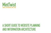 A Short Guide to Website Planning and Information Architecture