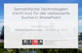 Semantische Technologien (nicht nur) für die verbesserte Suche in SharePoint