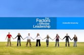 Factors Of Effective Leadership