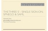 ISBG  The 3 S's a guide to single sign on