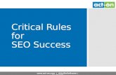 Critical Rules for SEO Success in 2014