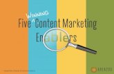 Five Content Marketing Enablers