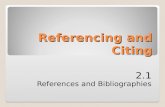 Referencing and Citing
